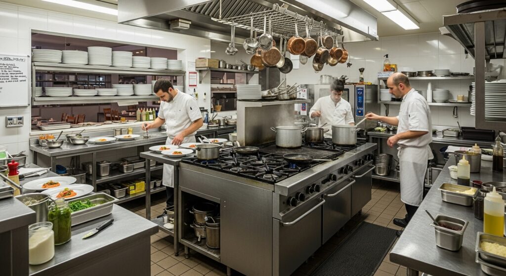 レストランの厨房