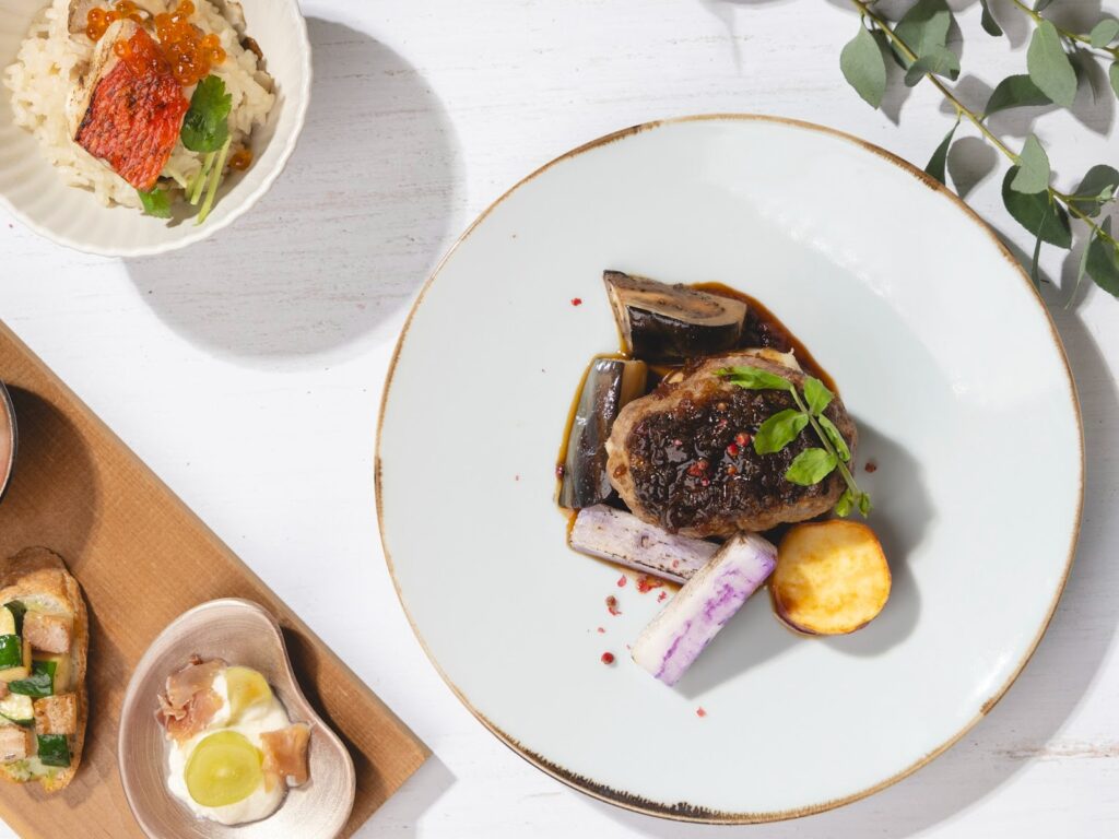 水空で提供されたメニューの例