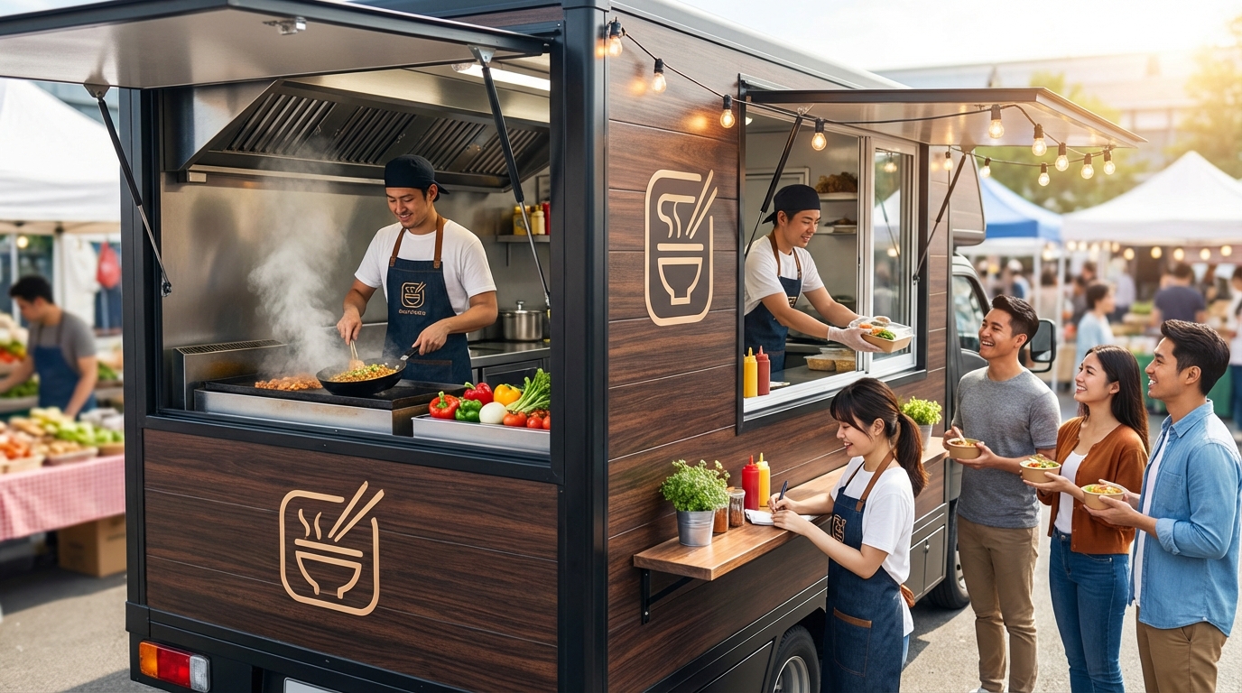 キッチンカーの料理人