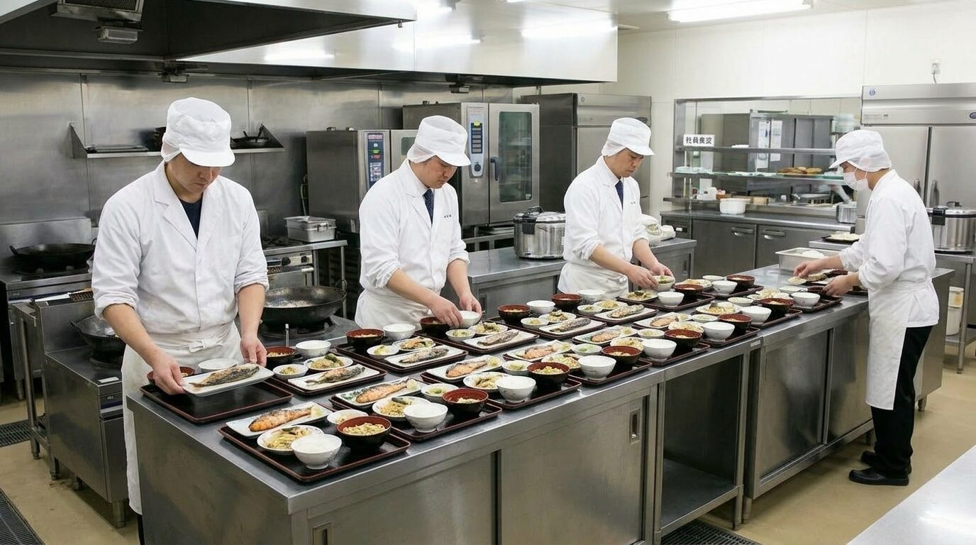 食堂で働くスタッフ