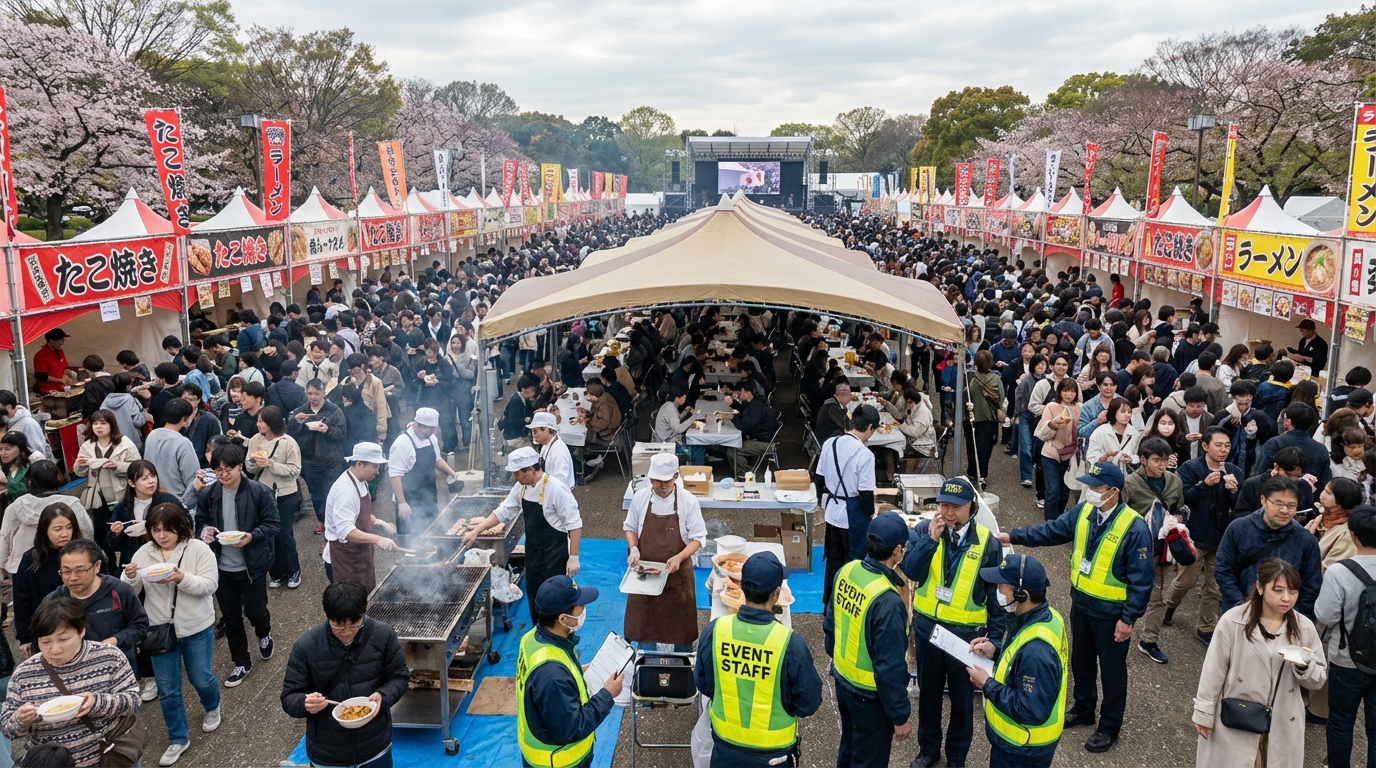 フードイベントの調理スタッフ