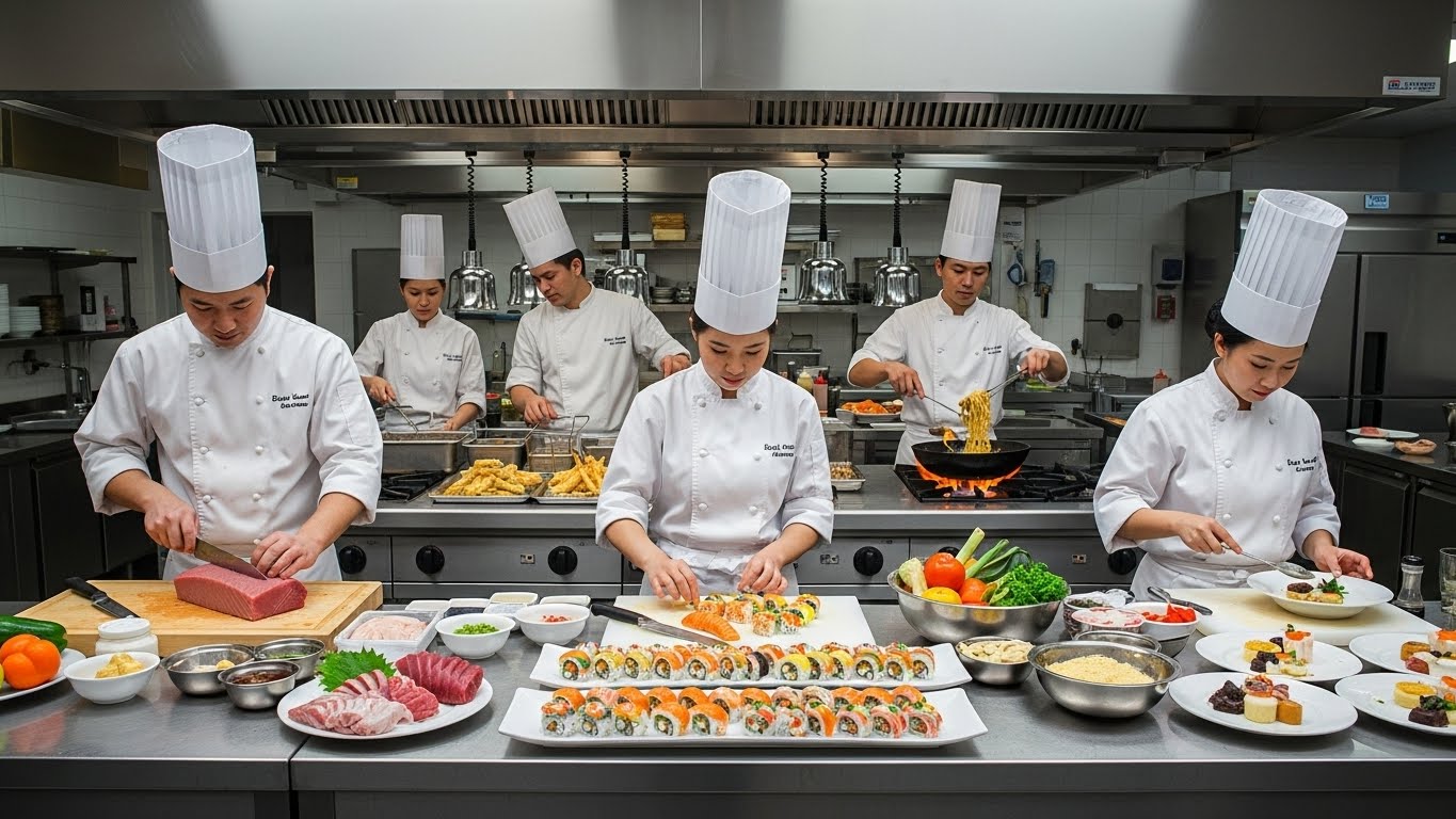 イベントの調理スタッフ