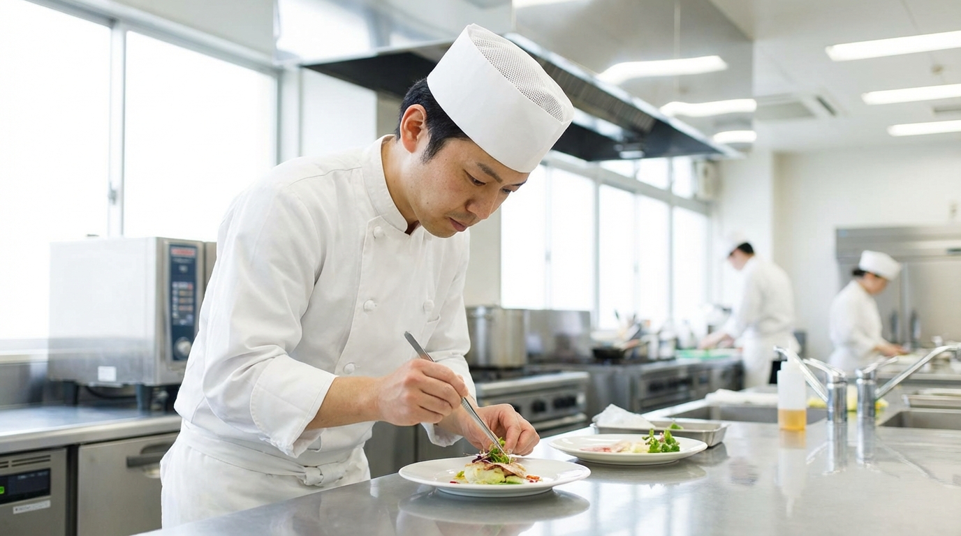 調理師免許を持つ派遣スタッフのイメージ