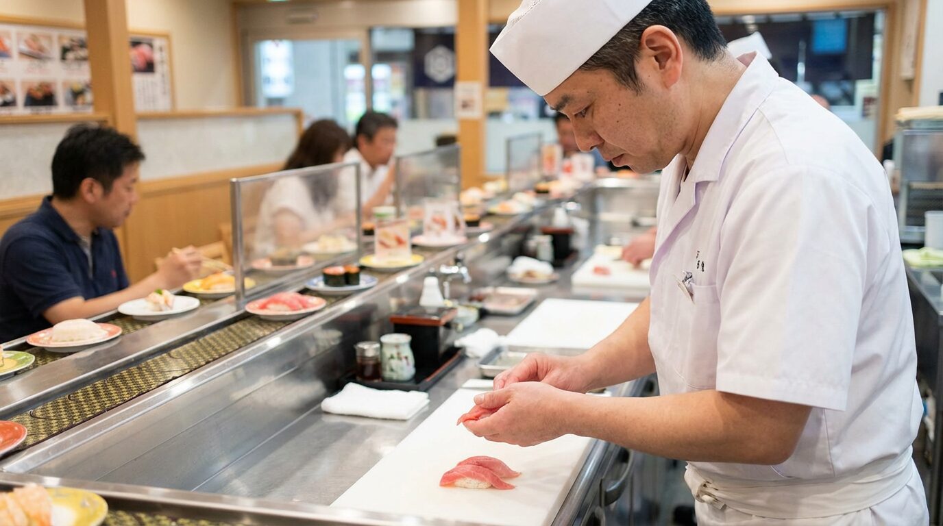 寿司をにぎる職人