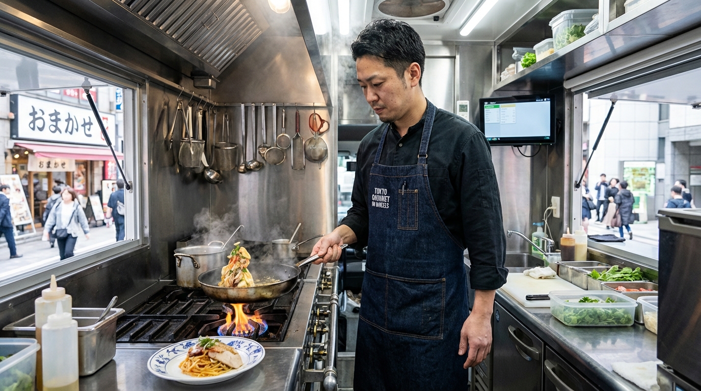 移動販売の料理人