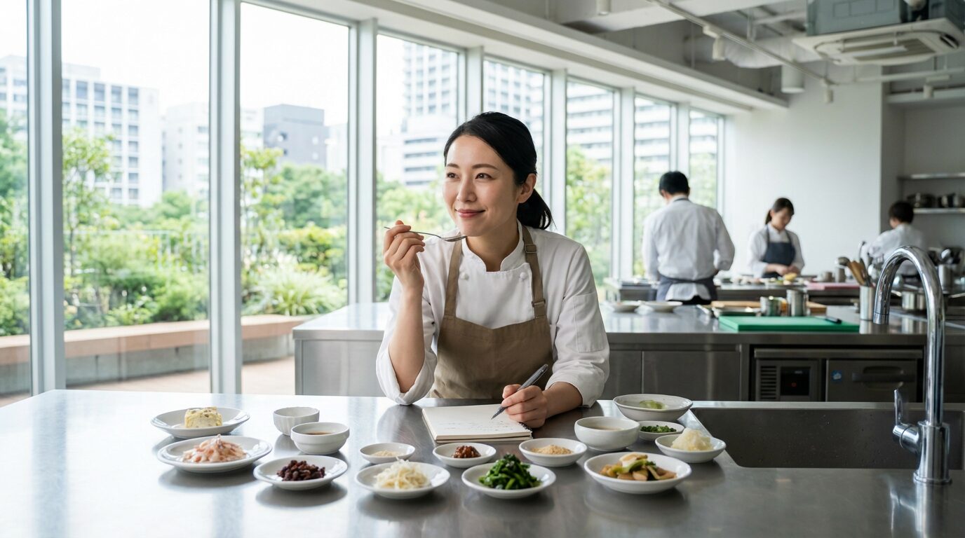 メニューを考える女性