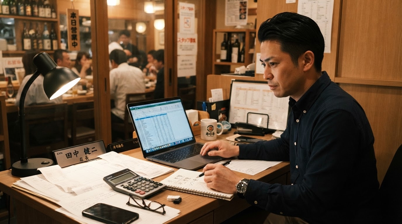 バックオフィス業務をする店長