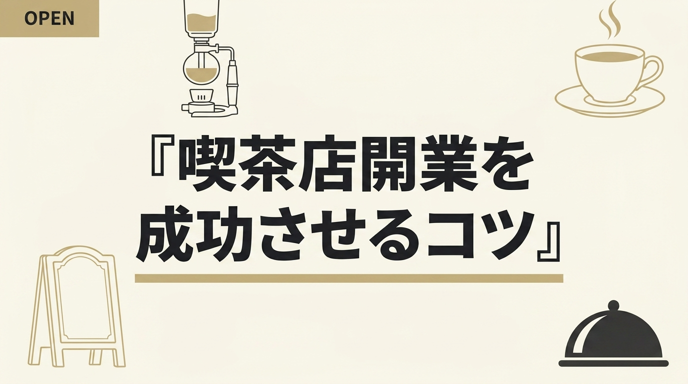 喫茶店開業を成功に導く準備と失敗しない進め方について解説