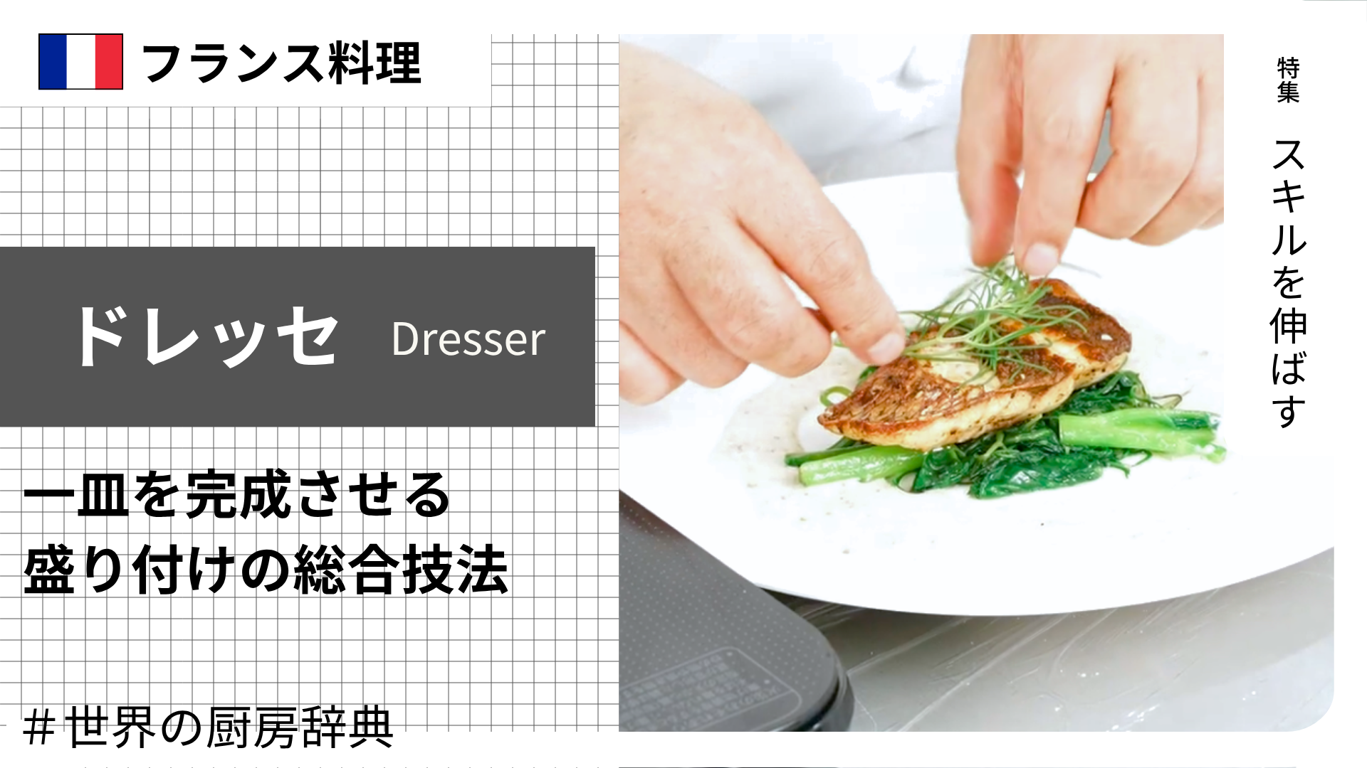 【調理用語 フランス料理】「ドレッセ」— 一皿を完成させる、盛り付けの総合技法